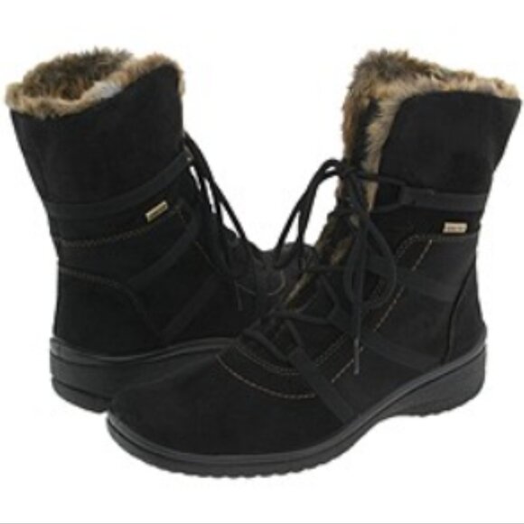 ARA Magaly Gore-Tex Waterproof Suede Winter Boot in Black 7.5 - Picture 2 of 13